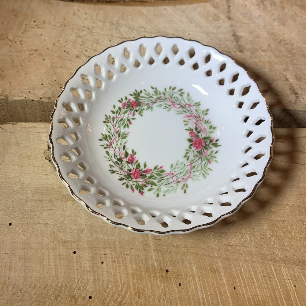 345. Vintage Avon 1988 Happy Birthday Trinket Jewelry Candy Decorative Plate